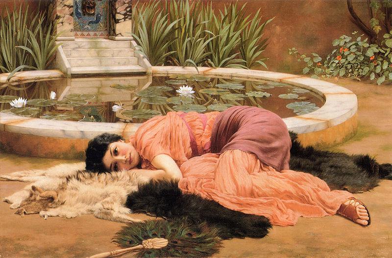 John William Godward Dolce far Niente or Sweet Nothings